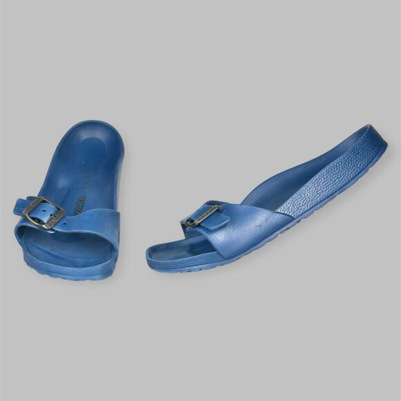 Women's Birkenstock Blue Madrid Eva Slip On Sandals Slides US Size 8-8.5 EU 39 - Picture 1 of 15